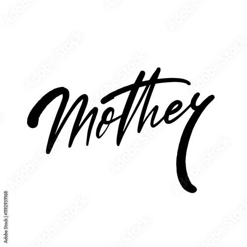 Stylish and Handwritten Mother Typography Design that beautifully celebrates maternal love