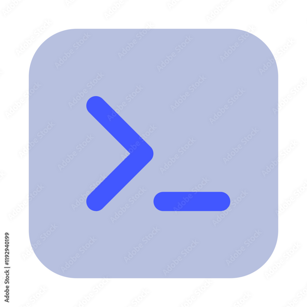 Stylized Command Line Icon in Modern Design Stylized Command Line Icon in Modern Design