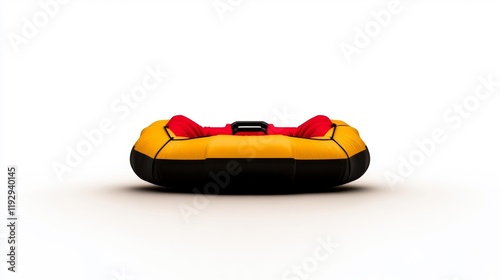 Bright Hovercraft on a White Background. Generative AI photo