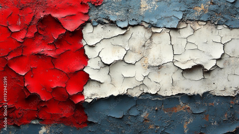 Obraz premium Weathered Polish Flag Texture. Generative AI