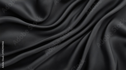 Wallpaper Mural Smooth, dark gray fabric with elegant folds and wrinkles. Torontodigital.ca