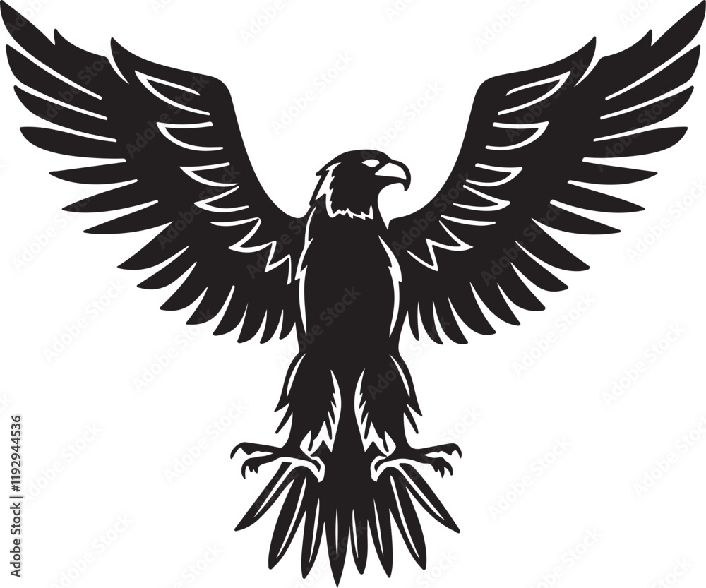Majestic Eagle in Flight Silhouette Majestic Eagle in Flight Silhouette