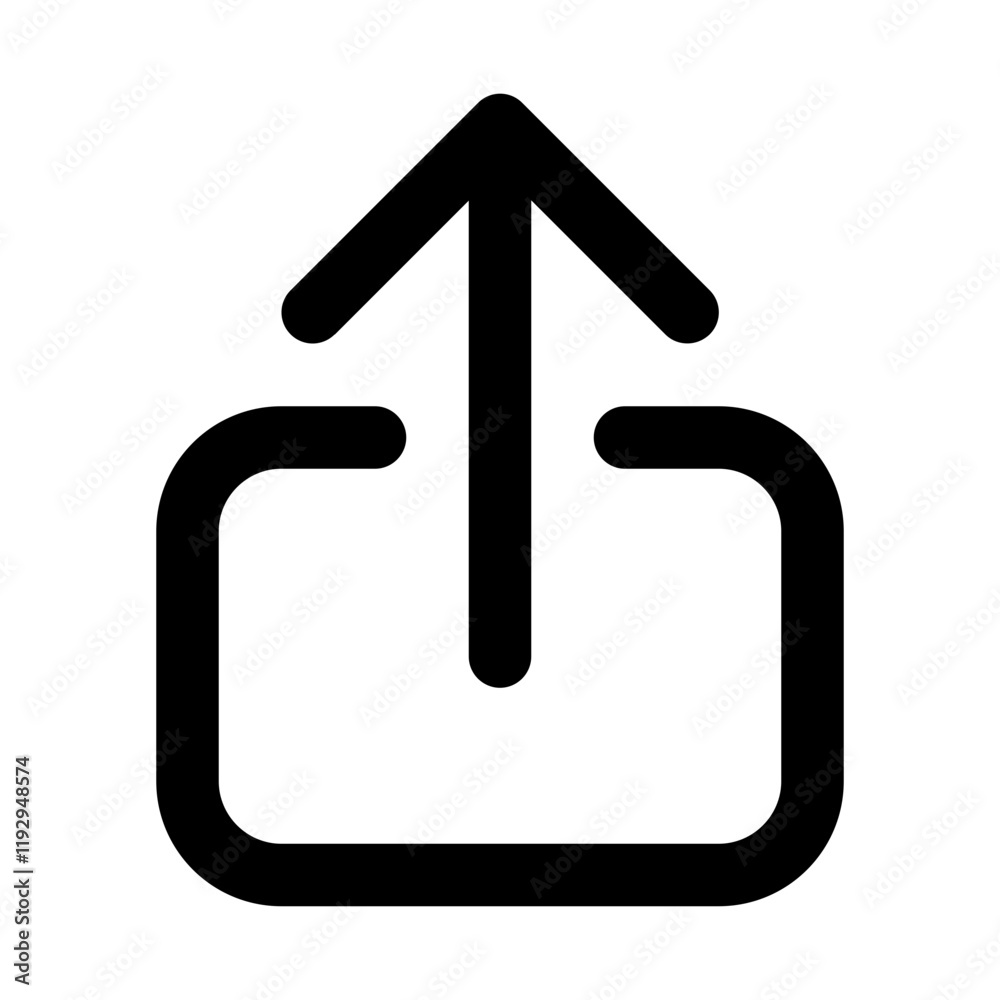 Upload Icon with Arrow Representation Upload Icon with Arrow Representation