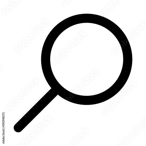 Minimalist Magnifying Glass Icon for Searching
