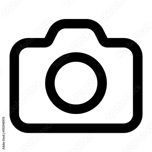 Classic Camera Icon in Simple Design