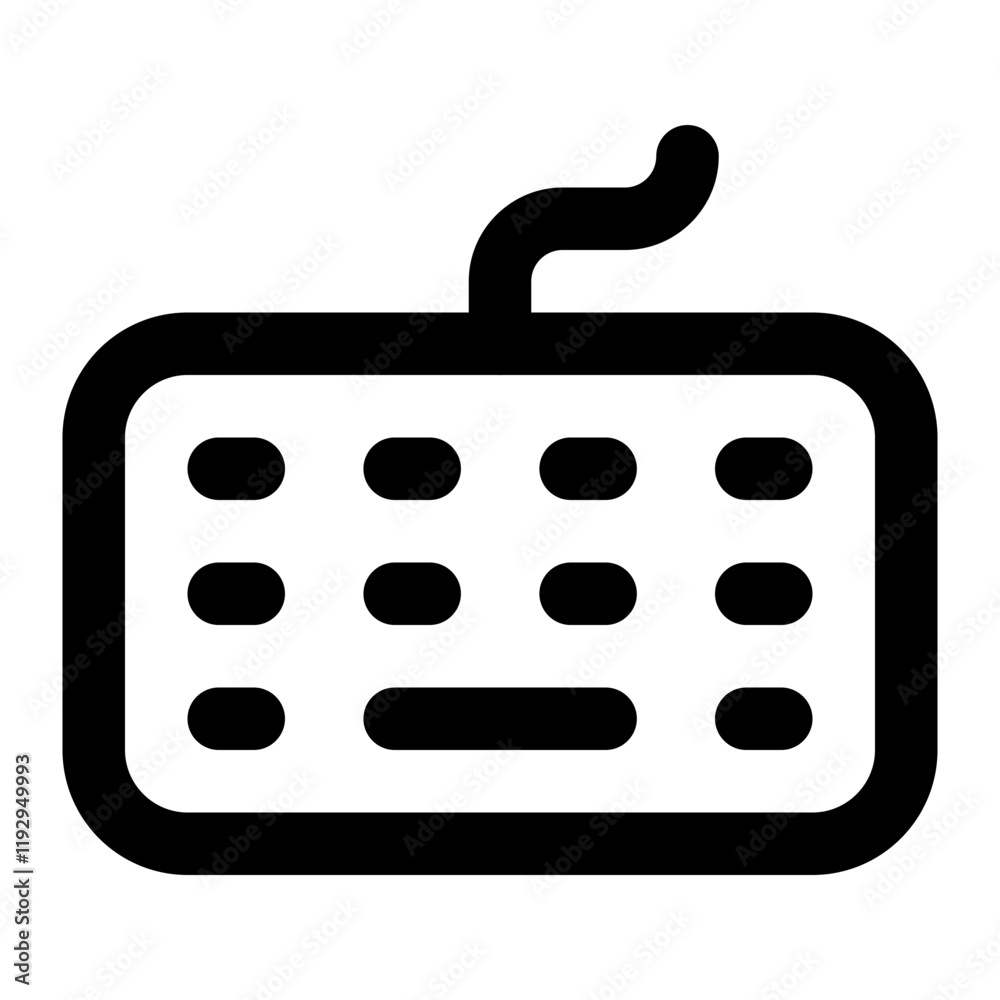 Simple Keyboard Icon Illustration Simple Keyboard Icon Illustration