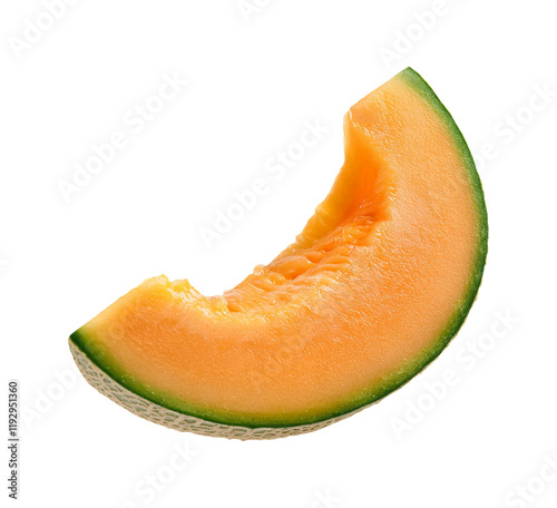 slice of melon isolated on transparent background