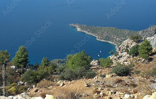 View of the Mediterranean Sea from the Lycian Way