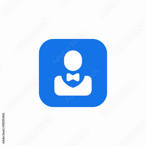 waiter male icon sign vector