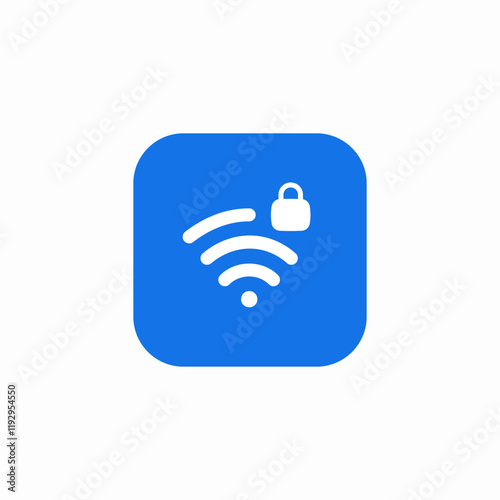 wifi lock password icon sign vector