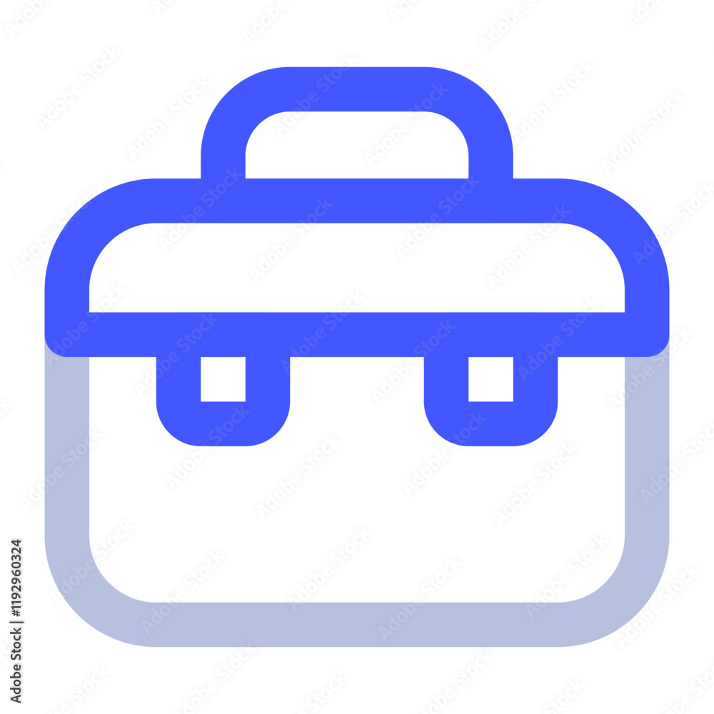 Modern Blue Briefcase Icon for Professional Use