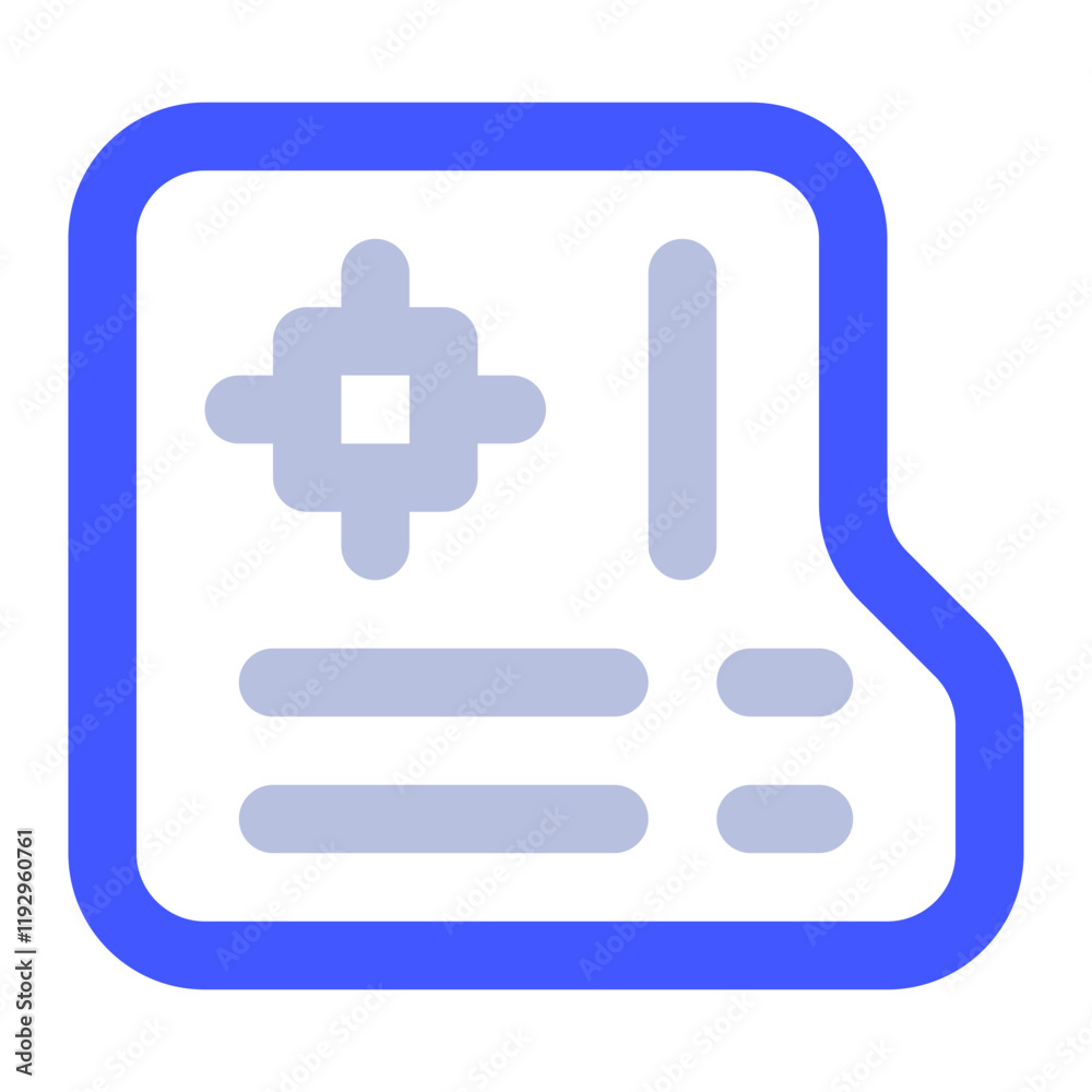 Minimalist Document Icon for Digital Design Minimalist Document Icon for Digital Design
