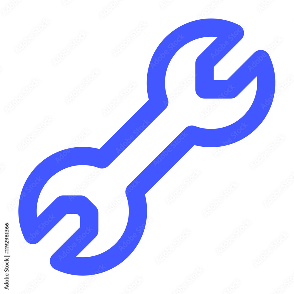 Stylized Wrench Icon for Tool Representation Stylized Wrench Icon for Tool Representation