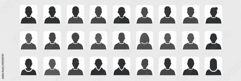 A Trendy Flat - Style People Icon Set for Infographics, Website Design, Logo, App, and Isolated UI A Trendy Flat - Style People Icon Set for Infographics, Website Design, Logo, App, and Isolated UI