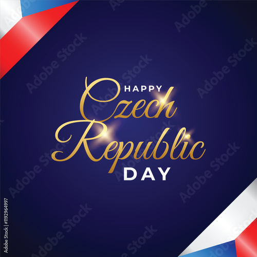 Czech republic day design illustration banner