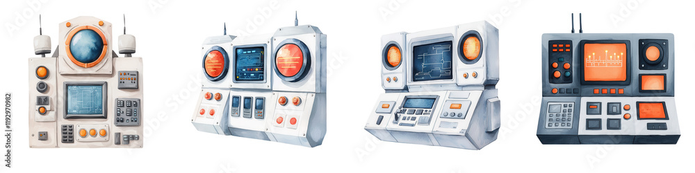 Fototapeta premium Soft Watercolor Center Panel in Light Tones