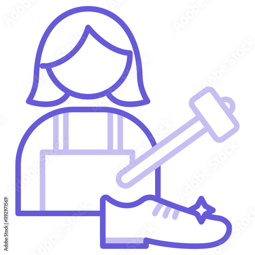 Shoe Maker Lady Icon