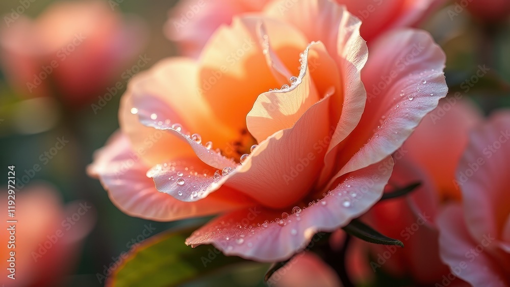 Close-Up of Pink Lotus Flower with Dew Drops in Soft Light
Close-Up of Pink Lotus Flower with Dew Drops in Soft Light