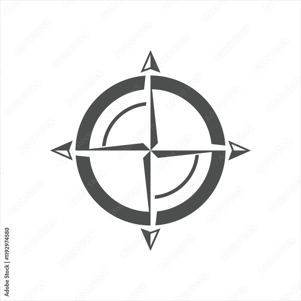 Compass Logo Icon Design, vectorAbstract geometric symbol. Sacred geometry sign with geometric shapes. Isolated on white background. Black linear shapes. Mstic mandala, spiritual design. Compass Logo Icon Design, vectorAbstract geometric symbol. Sacred geometry sign with geometric shapes. Isolated on white background. Black linear shapes. Mstic mandala, spiritual design.