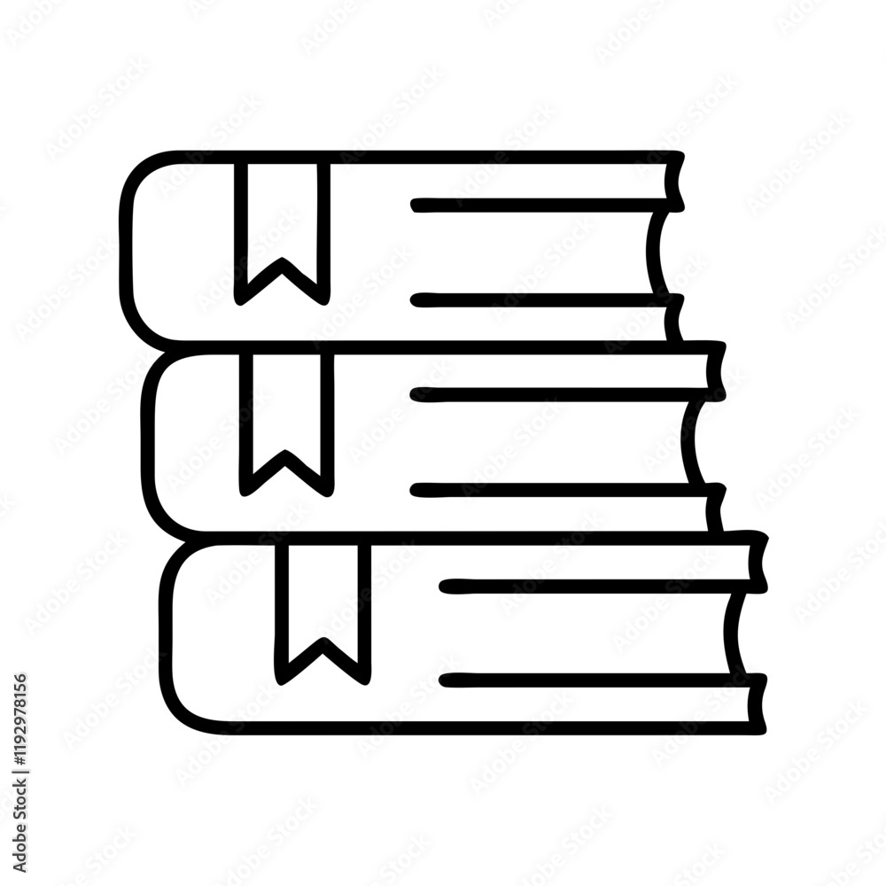 books with bookmarks peeking out icon