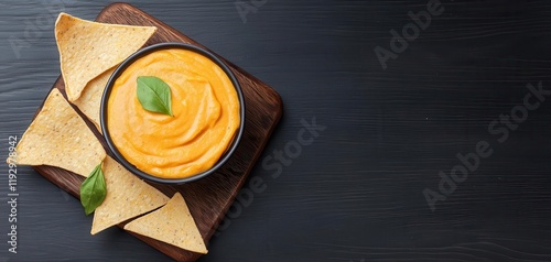 plant-based cuisine. Sweet Potato Queso Dip A dairy-free cheesy dip made with sweet potatoes, nutritional yeast, and smoky spices photo