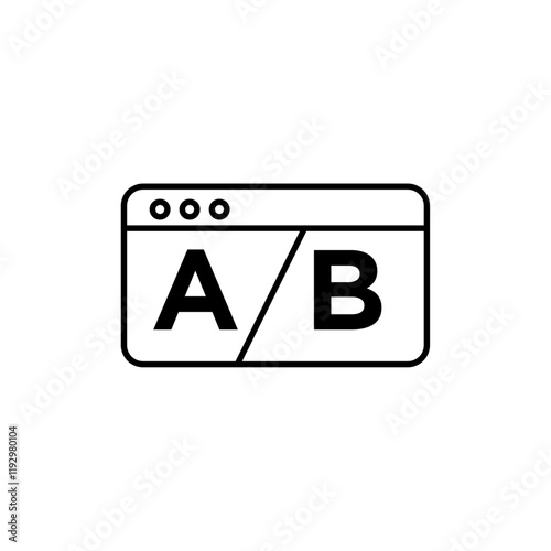 A B test icon linear logo isolated