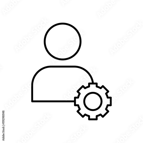 Account settings icon linear logo isolated