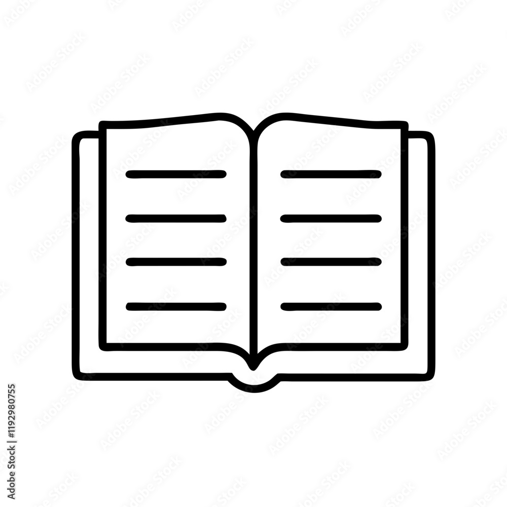 open book icon, open book line art - simple line art of open book, perfect for open book logos and icons and themed design open book icon, open book line art - simple line art of open book, perfect for open book logos and icons and themed design