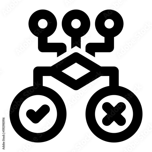 decision support system outline icon