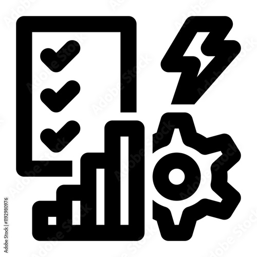 efficiency, efficient, operational efficiency, work efficiency outline icon