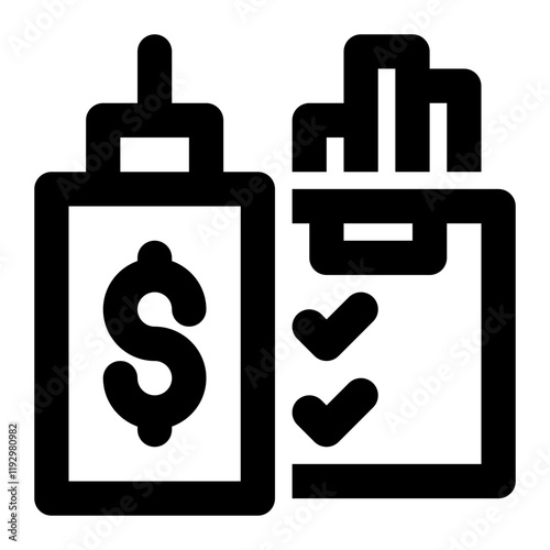 enterprise asset management, eam outline icon
