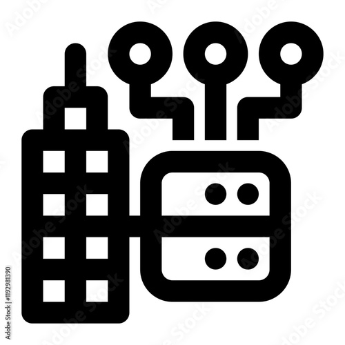 erp hardware, erp database, erp server, erp, enterprise resource planning outline icon