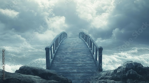 The image of a bridge over troubled waters, representing the journey through mental health challenges to stability.