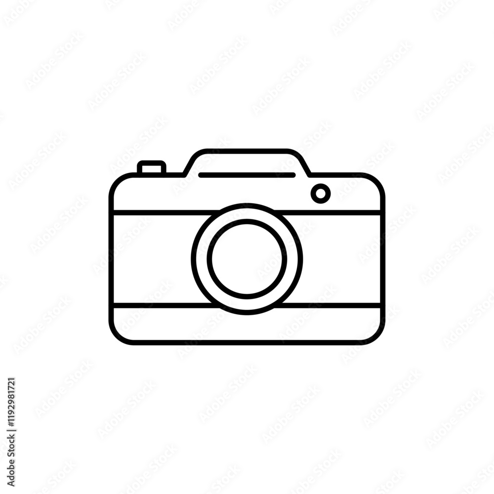 Camera icon linear logo isolated Camera icon linear logo isolated