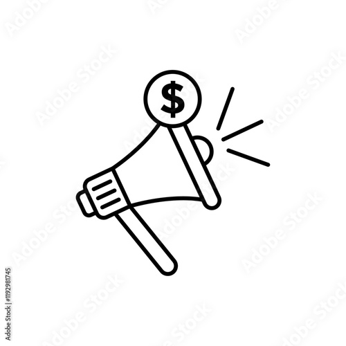 Campaign icon linear logo isolated