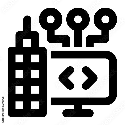 erp software, erp application, erp program outline icon