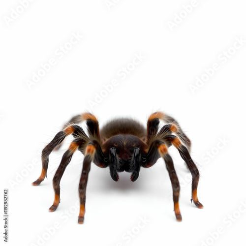 Brachypelma smithi in front of a white background Copy photo