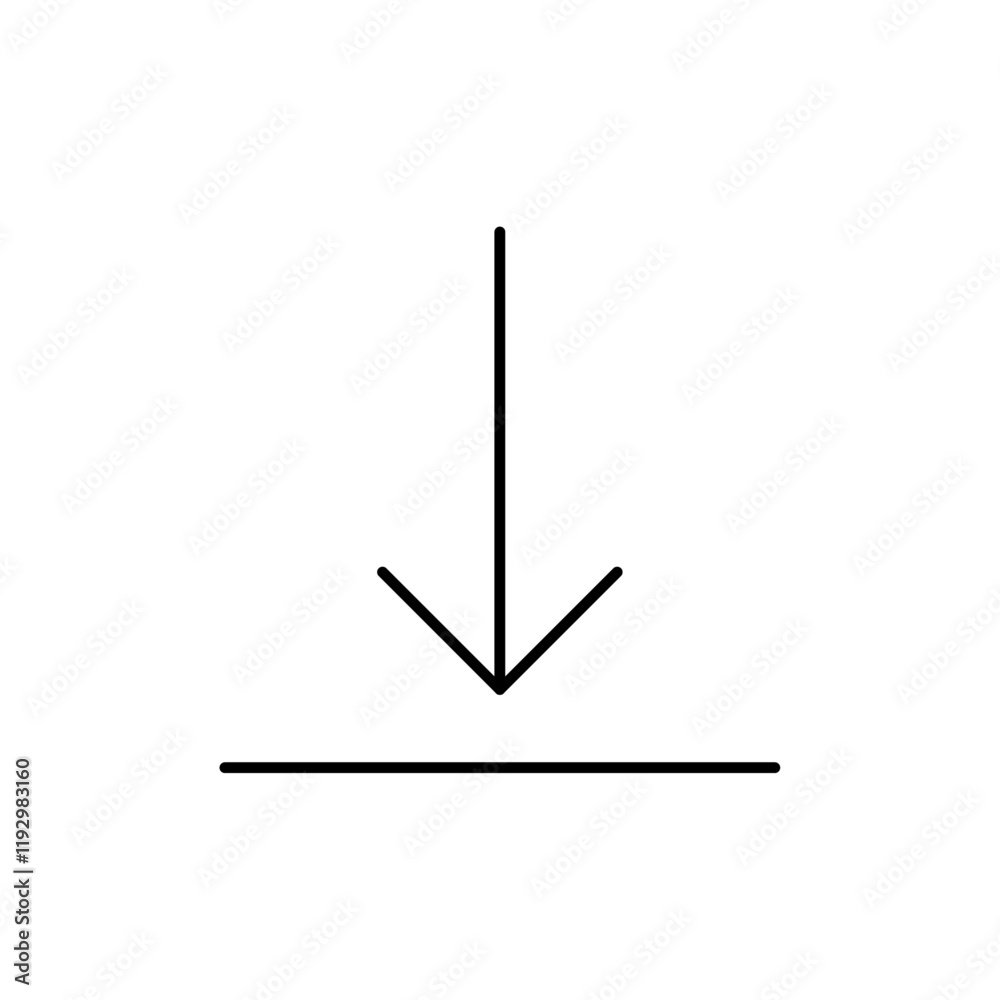 Download icon linear logo isolated Download icon linear logo isolated