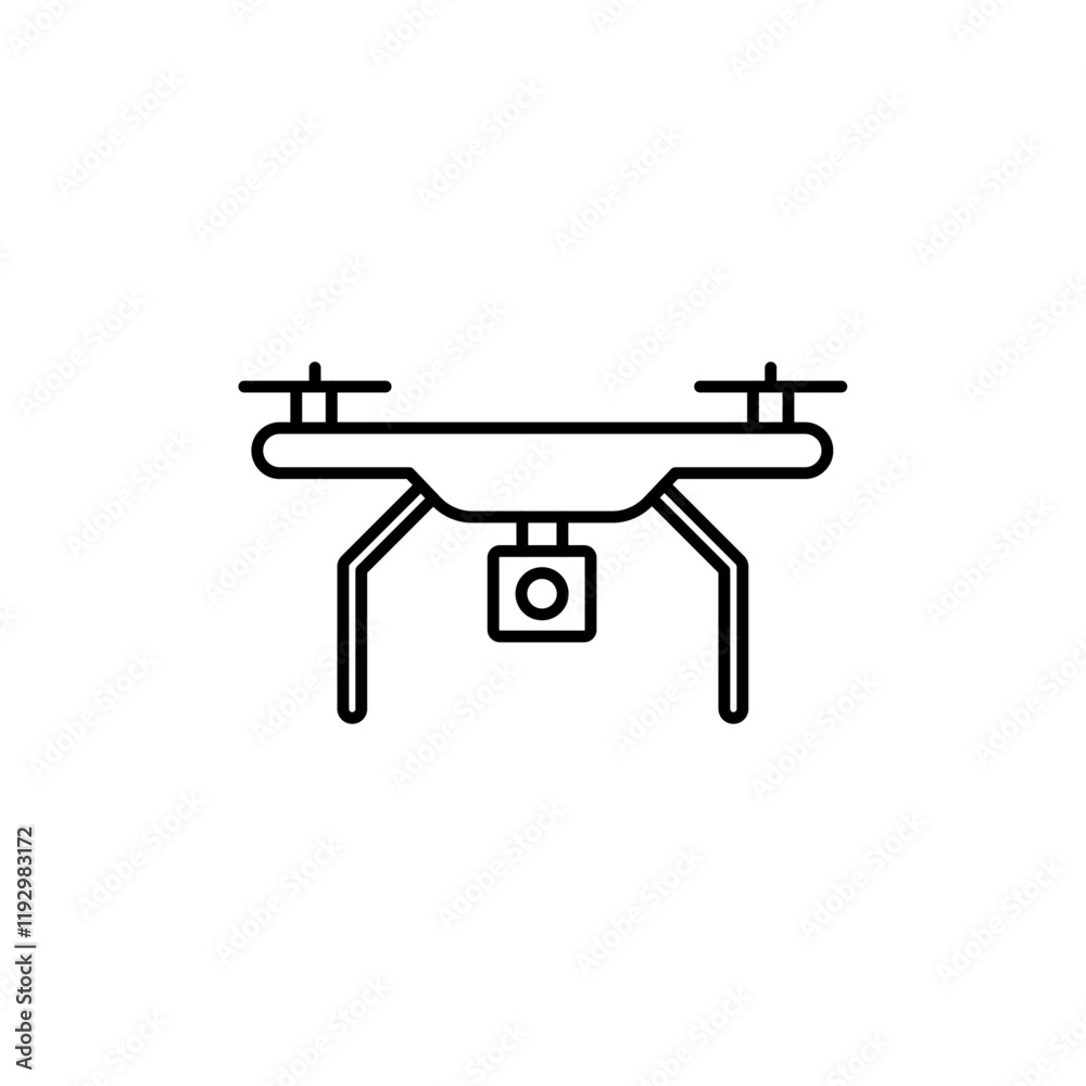 Drone icon linear logo isolated Drone icon linear logo isolated