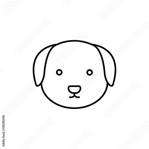 Dog icon linear logo isolated