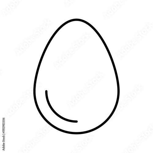 Egg icon linear logo isolated