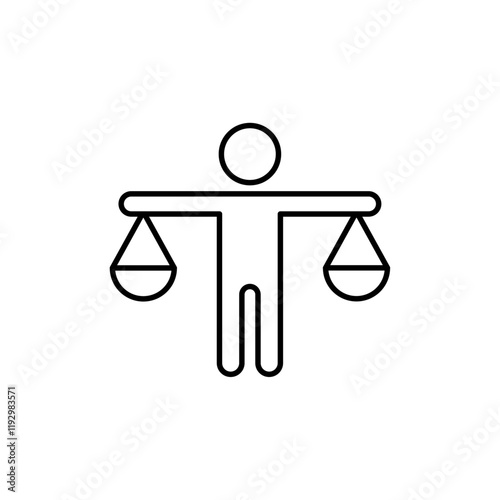 Ethics icon linear logo isolated