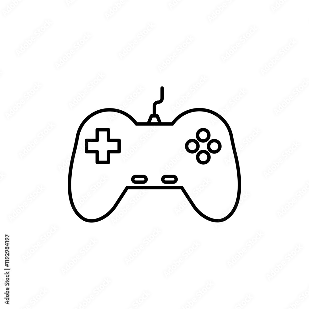 Game controller icon linear logo isolated Game controller icon linear logo isolated