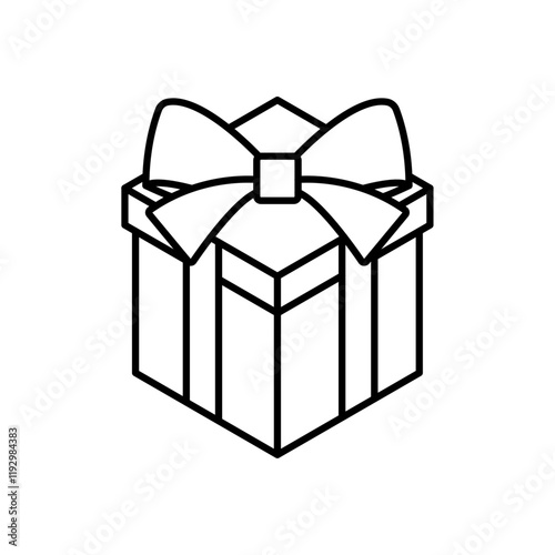 Gift icon linear logo isolated