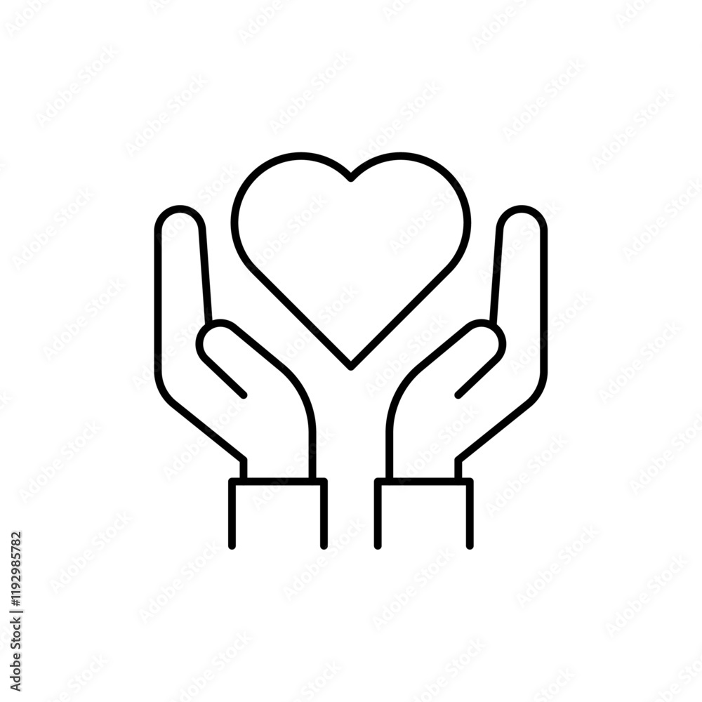 Life insurance icon linear logo isolated Life insurance icon linear logo isolated