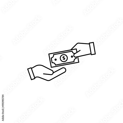 Loan icon linear logo isolated