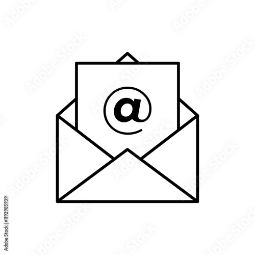 Mail icon linear logo isolated