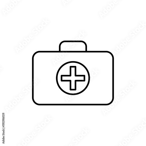 Medical kit icon linear logo isolated