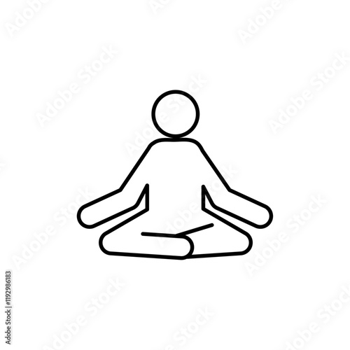 Meditation icon linear logo isolated