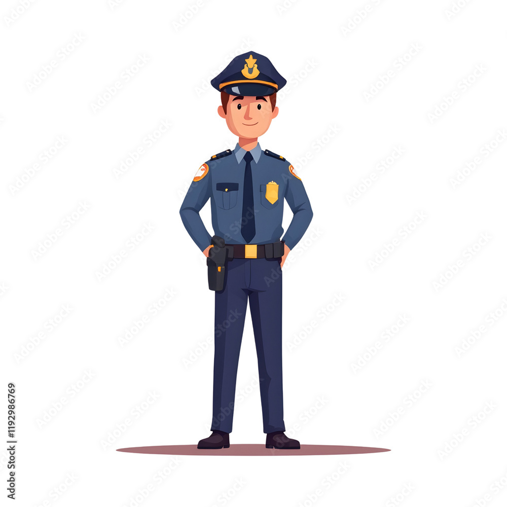 Officer flat design png transparent background Officer flat design png transparent background